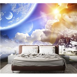 Фотообои пейзаж космический в спальню моющиеся 500х270