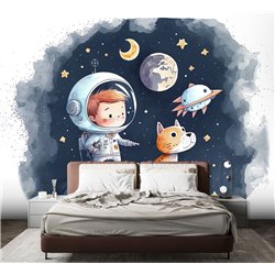 Фотообои космонавт с собачкой для зала 200х270