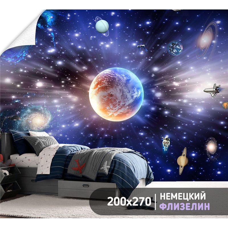 Фотообои космические тела в зал метровые 200х270