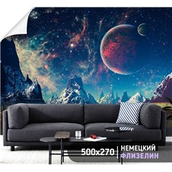 Фотообои инопланетные пейзажи моющиеся на кухню 500х270