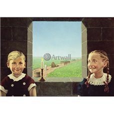 Картина на холсте по фото Модульные картины Печать портретов на холсте Портрет двух детей