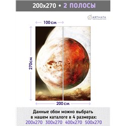 Фотообои космические тела в спальню 200х270