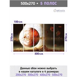Фотообои космический пейзаж для кухни 500х270