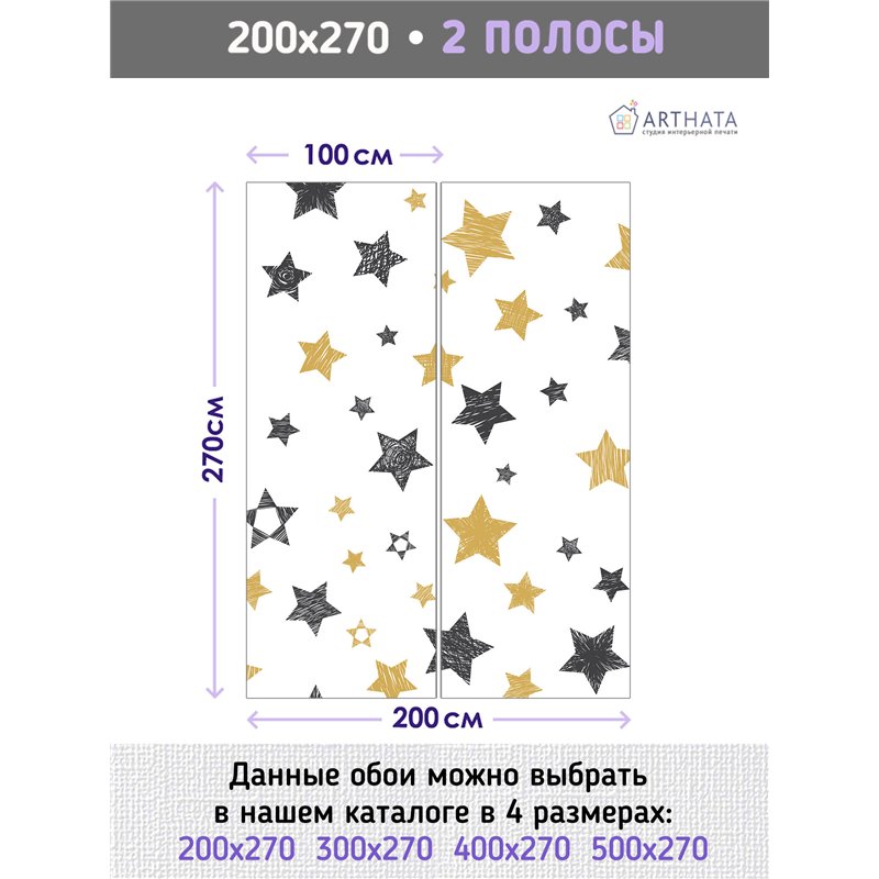 Фотообои узор из звезд флизелиновые на кухню 200х270
