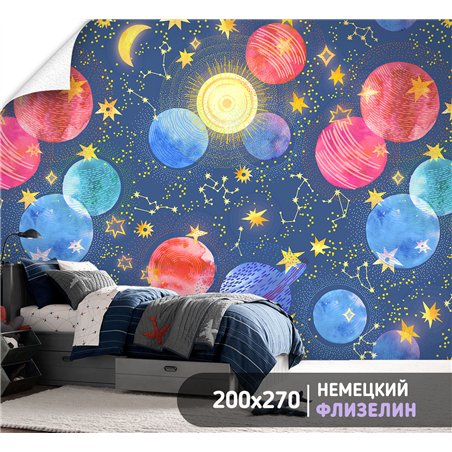 Фотообои пейзажи космоса в коридор 200х270