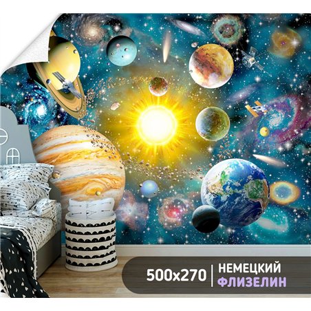 Фотообои космическая карта для коридора 500х270