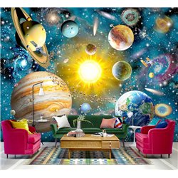 Фотообои космическая карта для коридора 500х270