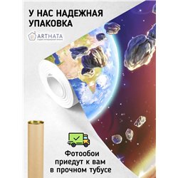 Фотообои астронафт в космосе на кухню моющиеся 300х270