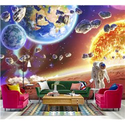 Фотообои астронафт в космосе на кухню моющиеся 300х270