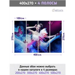 Фотообои девушка в белом платье для кухни 400х270