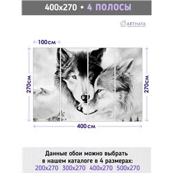 Фотообои с волком и волчицей для коридора 400х270