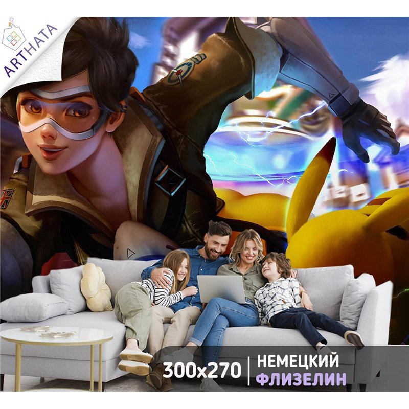 Фотообои детские Pokemon мультик 300x270
