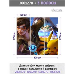 Фотообои детские Pokemon мультик 300x270