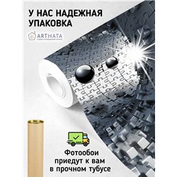 Фотообои 3д коридор с шарами для спальни моющиеся 300х270