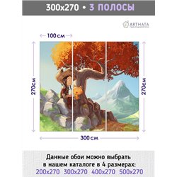 Фотообои детские флизелиновые девочка и кот 300x270