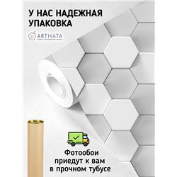 Фотообои 3д плитка шестиугольная на кухню 200х270