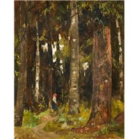 Портреты картины репродукции на заказ - Федорова Мария «Женщина в лесу»