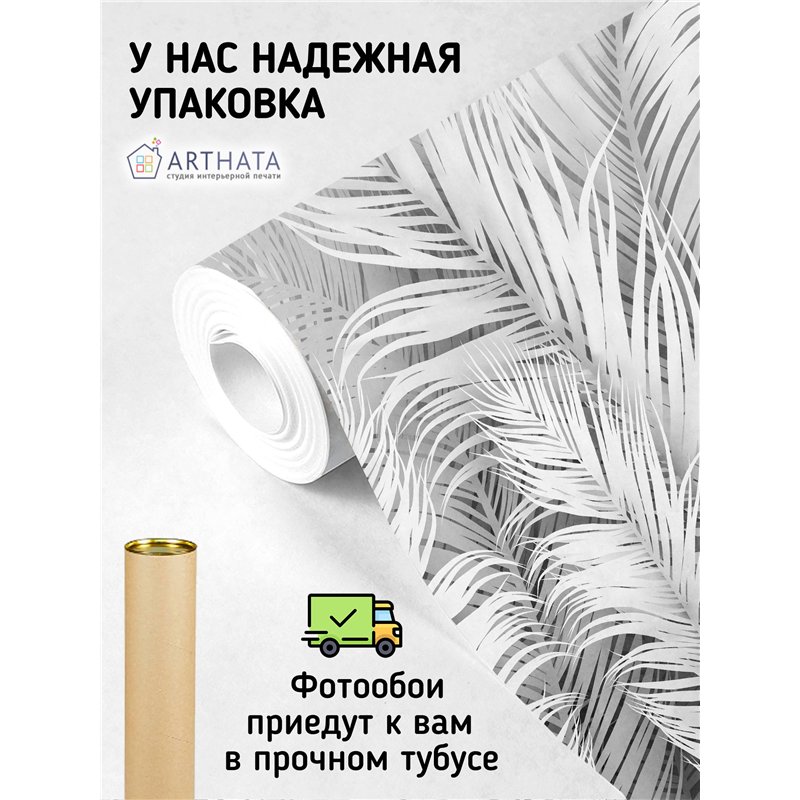 Фотообои белые перья на сером фоне для спальни 300х270