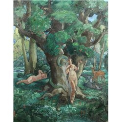 Наумов Павел «Ева и змей» - Модульная картины, Репродукции, Декоративные панно, Декор стен