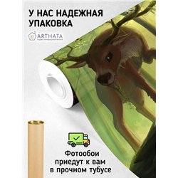 Фотообои на стену детские лесной олень, пони 200x270
