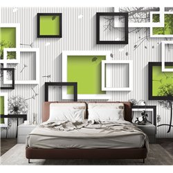 Фотообои 3D геометрия для зала метровые флизелиновые 400х270