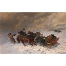 Картина на холсте по фото Модульные картины Печать портретов на холсте Сверчков Николай «В снежную бурю»