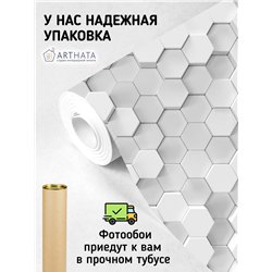 Фотообои 3д плитка из шестигранников на кухню 200х270