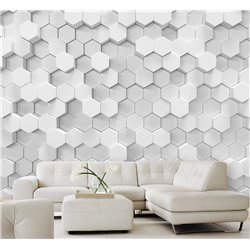 Фотообои соты 3d в зал флизелиновые метровые 500х270