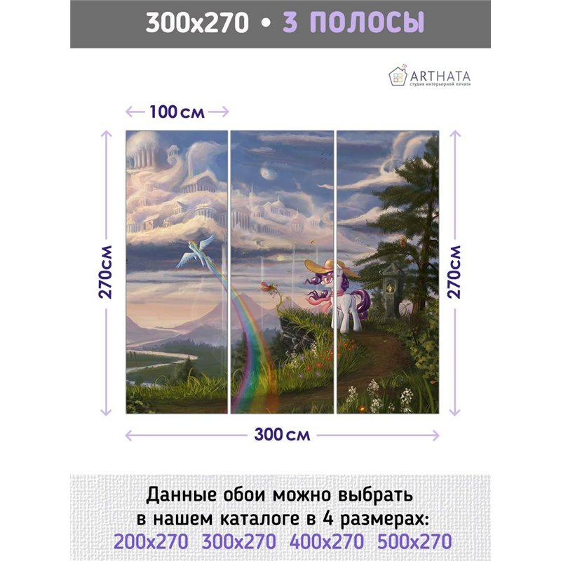 Фотообои детские флизелиновые мультфильм май пони 300x270