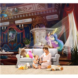 Фотообои детские принцесса единорог в замке 400x270