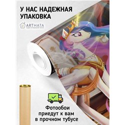 Фотообои детские принцесса единорог в замке 400x270