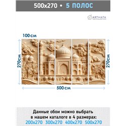 Фотообои 500х270 Панорамный вид архитектуры, виниловые обои