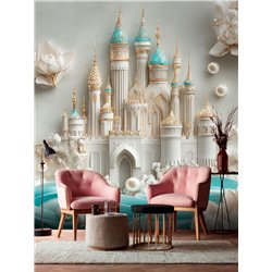 Фотообои 3D 200х270 Замок и жемчуг, флизелиновые обои