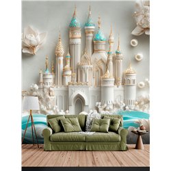 Фотообои 3D 200х270 Замок и жемчуг, флизелиновые обои