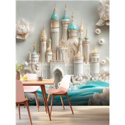 Фотообои 3D 200х270 Замок и жемчуг, флизелиновые обои