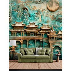 Фотообои 3D 200х270 Восточный пейзаж, флизелиновые обои