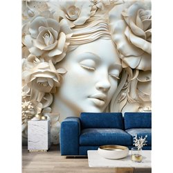 Фотообои 3D Барельеф Лицо девушки флизелиновые 200х270