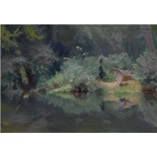 Картина на холсте по фото Модульные картины Печать портретов на холсте Чмаров Павел «Лесное озеро»