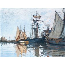 Картина на холсте по фото Модульные картины Печать портретов на холсте Лодки в порту Онфлю