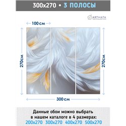 Флизелиновые фотообои Перья в объеме для зала 300х270