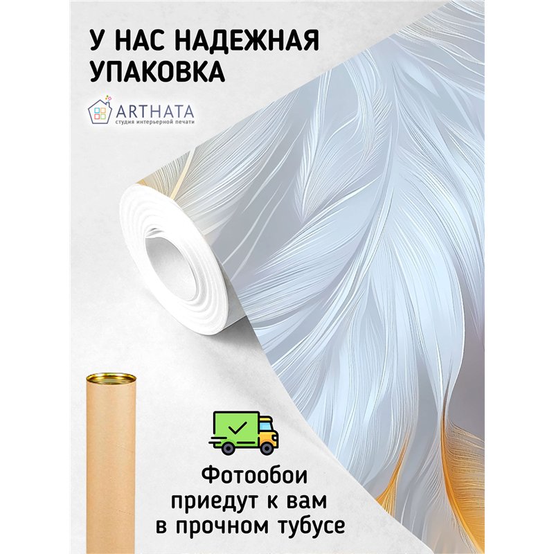 Флизелиновые фотообои Перья в объеме для зала 300х270
