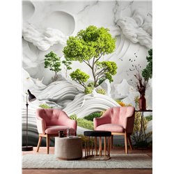 Флизелиновые фотообои Волшебный лес 3D 300х270 см