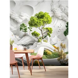 Флизелиновые фотообои Волшебный лес 3D 300х270 см