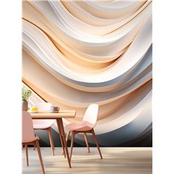 Фотообои 3D Лаконичные песочные линии 500х270 см