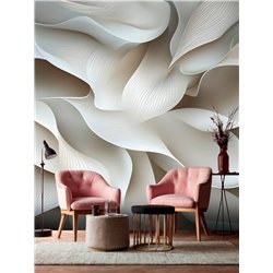 Фотообои 3D объемные узоры в белом и сером 500х270 см