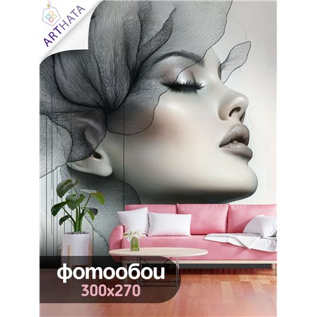 Флизелиновые фотообои Лицо девушки 300х270 см