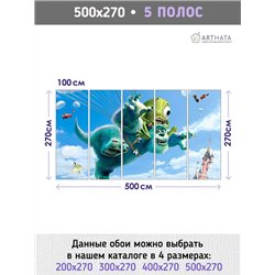 Фотообои чудовища из мультика корпорация монстров 500x270