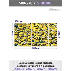 Фотообои в детскую герои мультика Миньоны 500x270