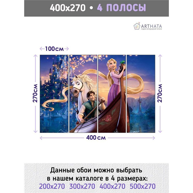 Фотообои детские принцесса Рапунцель 400x270