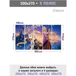 Фотообои в детскую Дисней принцесса Рапунцель 500x270